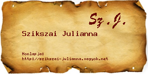 Szikszai Julianna névjegykártya